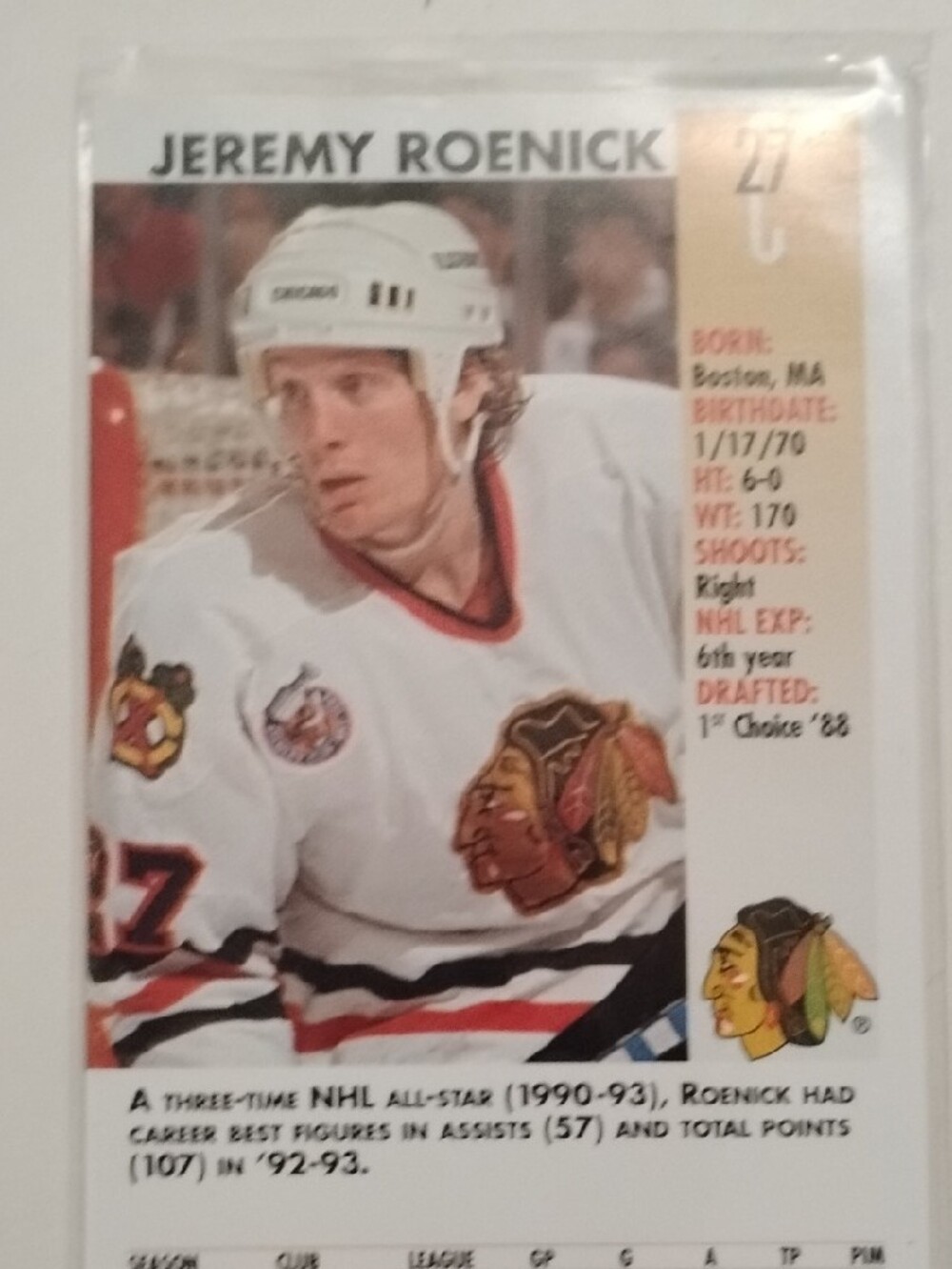 Jeremy Roenick Rookie Card / Hockey Trading Card Collection - Picture 11 of 14